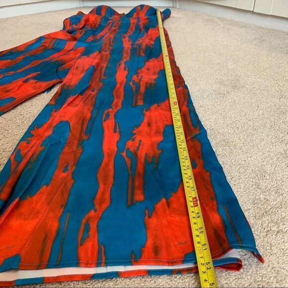 Fashion Nova Brunch And Boujee Satin Jumpsuit - Coral/Combo Sz 1X NWT - Picture 12 of 15